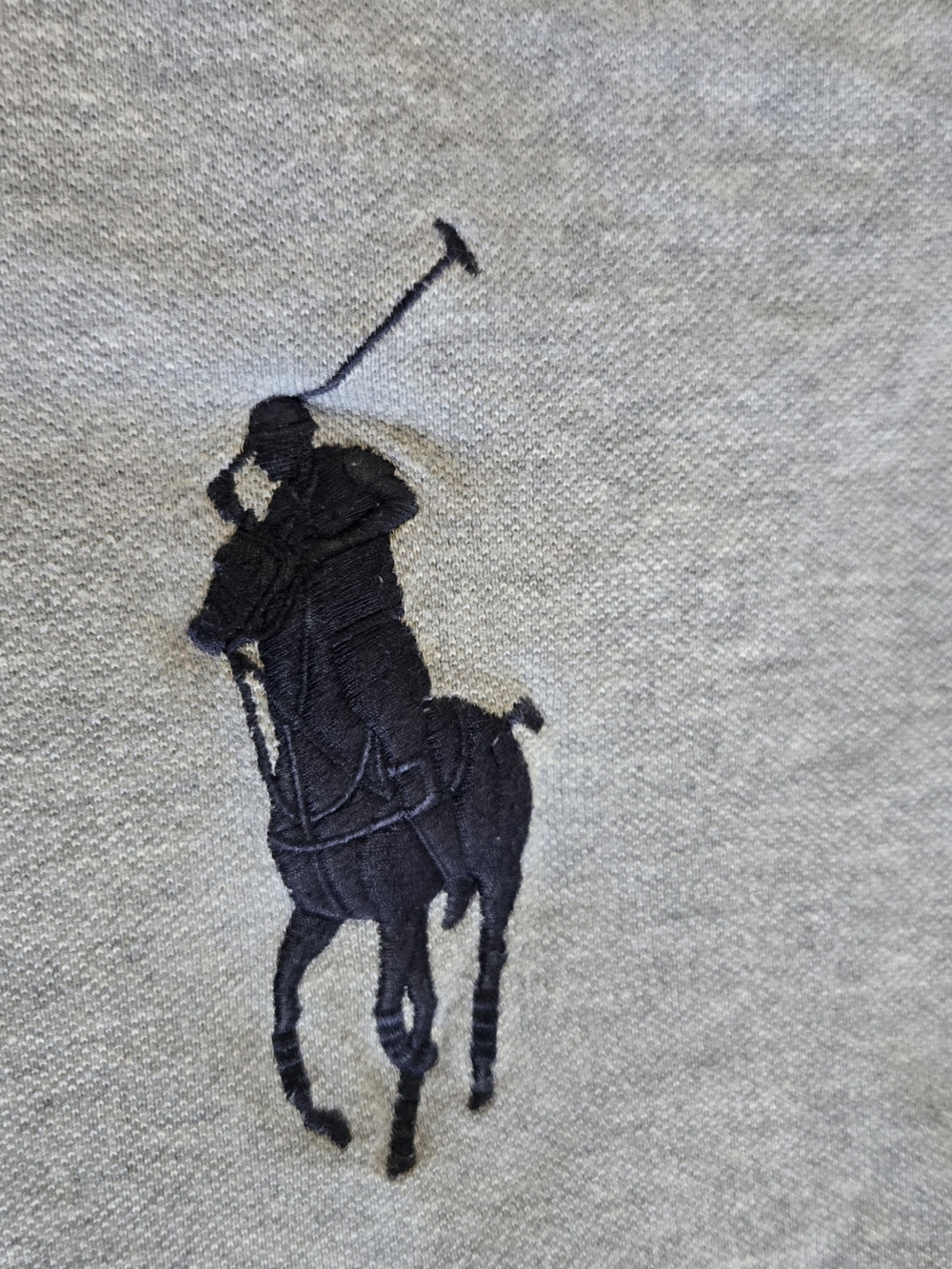 Polo Ralph Lauren XL Grey Big Pony Custom Slim Fit Polo Shirt #148 - Picture 9 of 9